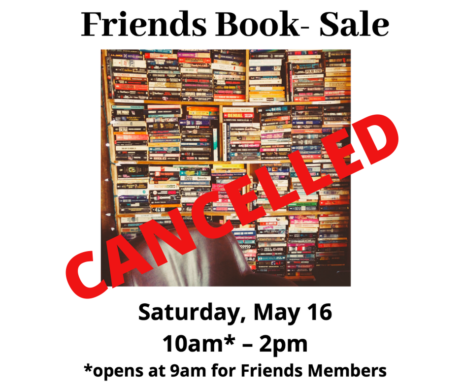 The May 2020 friends of The Santa Clara City Library book sale has been cancelled