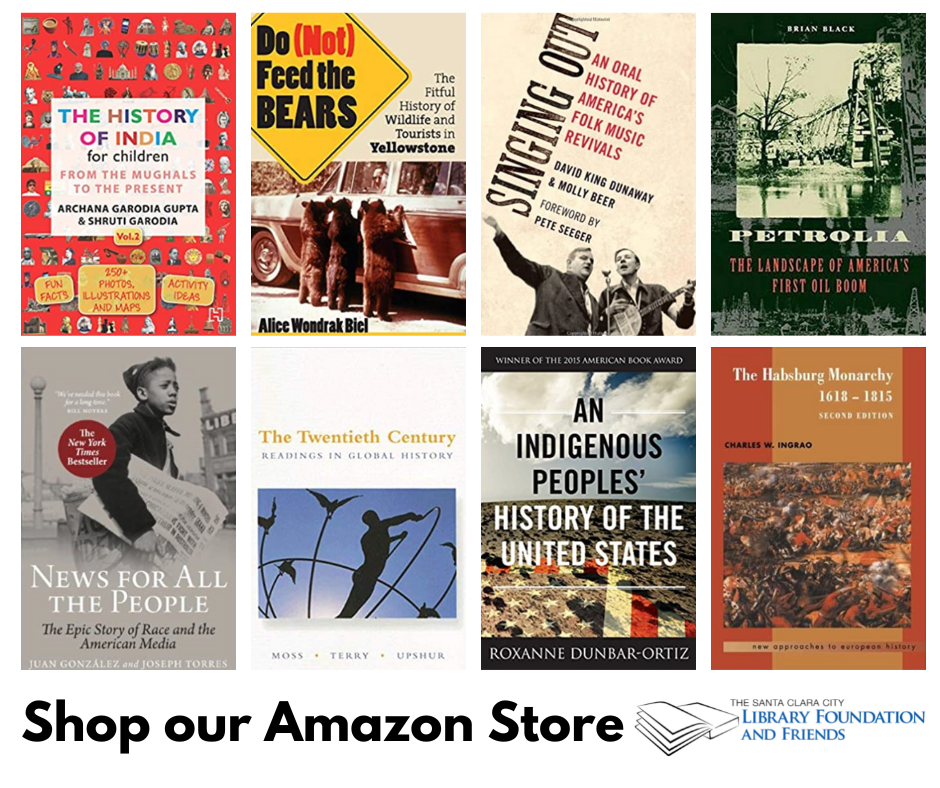 A selection of history books available at the Santa Clara City Library Friends' online store