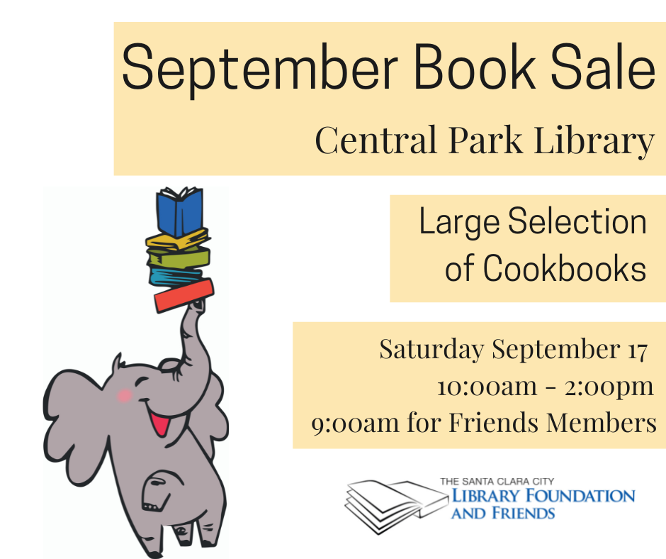 Find cookbooks at the Friends of the Santa Clara City Library book sale on Saturday September 17