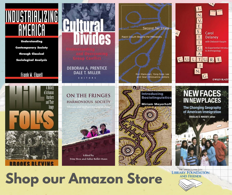 a selection of sociology books available for sale in the Friends of the Santa Clara City Library online bookstore
