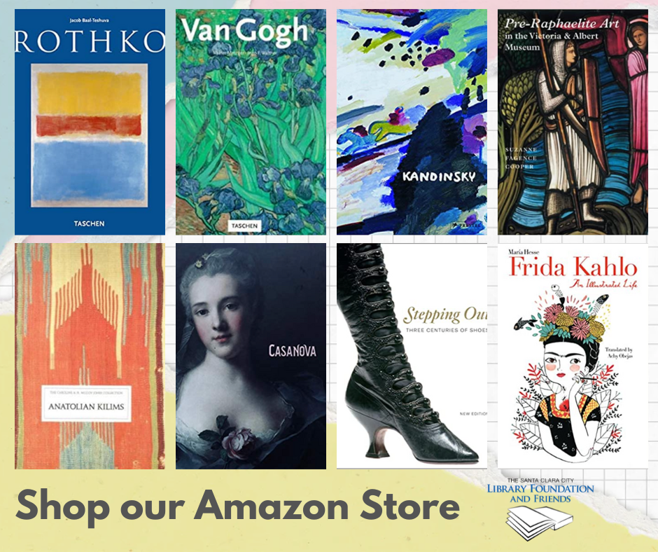 A selection of eight art books available for sale at the Friends of the Santa Clara City Library's online book store